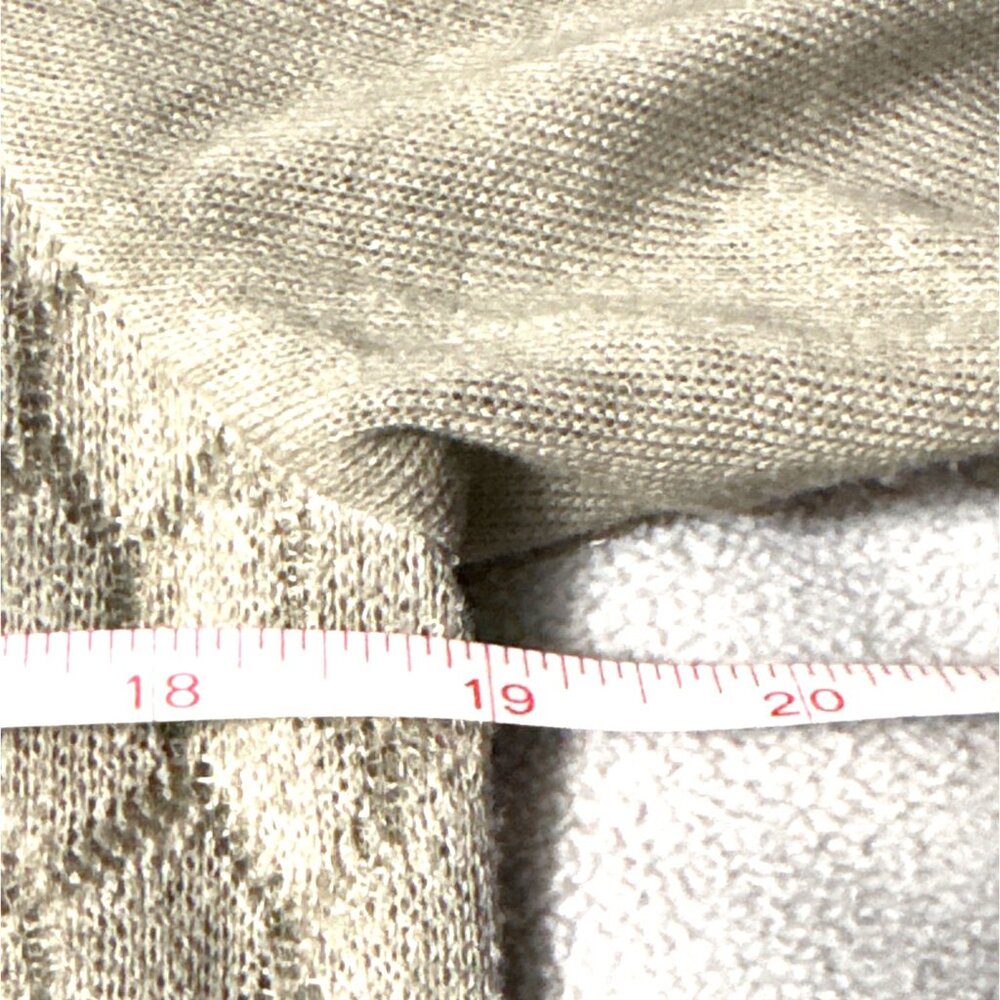 Womens Beige Tunic Top With Sheer Embroidered Floral Hem Size M Cottage Artwear - Picture 4 of 6